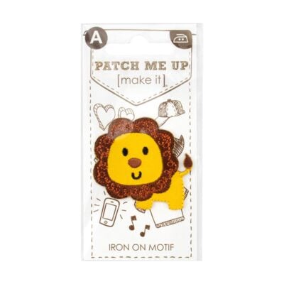 MOTIF IRON-ON LION 3PK