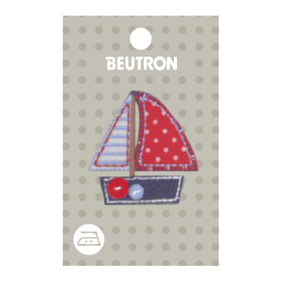 MOTIF IRON-ON SHIP PATTERN 3PK
