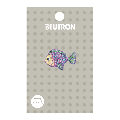 MOTIF IRON-ON FISH PINK 3PK