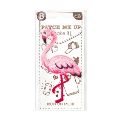 MOTIF IRON-ON FLAMINGO 3PK