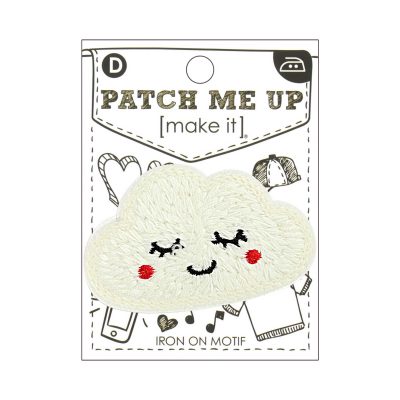 MOTIF IRON-ON  CLOUD 7X4.5CM/3PK
