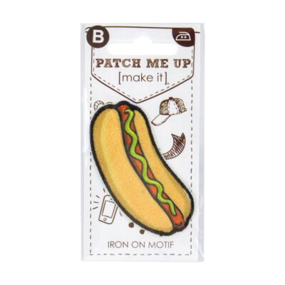MOTIF IRON-ON HOT DOG 3PK