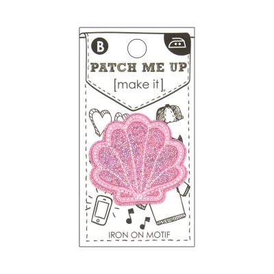 MOTIF IRON-ON  PINK CLAM SHELL 4X4CM/3PK