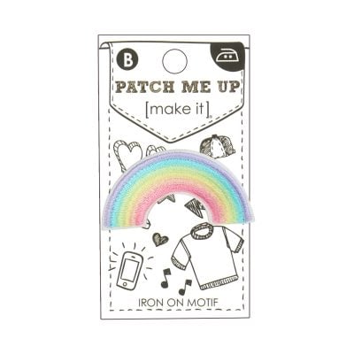 MOTIF IRON-ON  RAINBOW 5X2.4CM/3PK