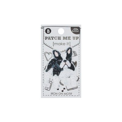 MI IRON ON MOTIF - FRENCH BULLDOG 4.3X5.5CM/3PK