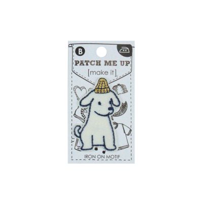 MI IRON ON MOTIF - DOG 3.7X5.8CM/3PK
