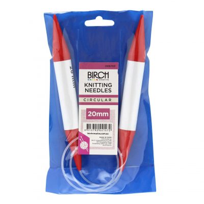 BIRCH KNITTING NEEDLE CIRCULAR 20MM