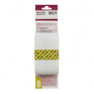 ELASTIC KNITTED HANK 50MMx2MT - WHITE