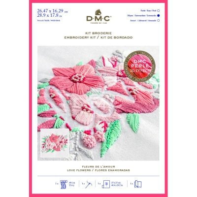 DMC EMBROIDERY KITS FLOWER LOVE FLOWERS