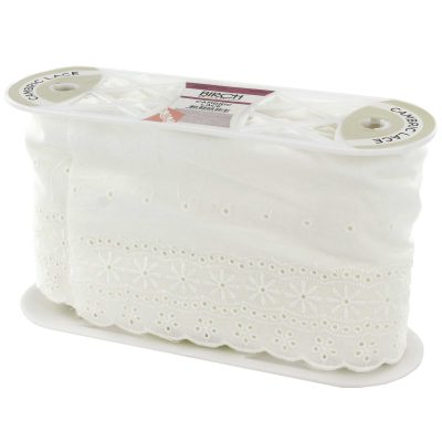 LACE CAMBRIC 150MM X 13.7MT - WHITE