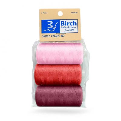 THREAD 3ON 500 MT - PINK/RED/WINE