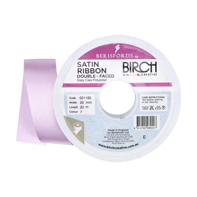 RIBBON POLY SATIN DOUBLE SIDED 25MMx20MT