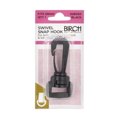 BUCKLE SWIVEL HOOK 20MM - BLACK