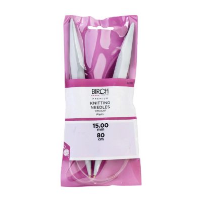 BIRCH KNITTING NEEDLE CIRCULAR 80CM - 15MM