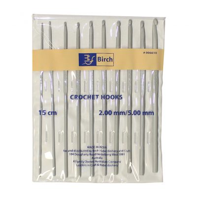 BIRCH CROCHET HOOK PACK - ALUMINIUM