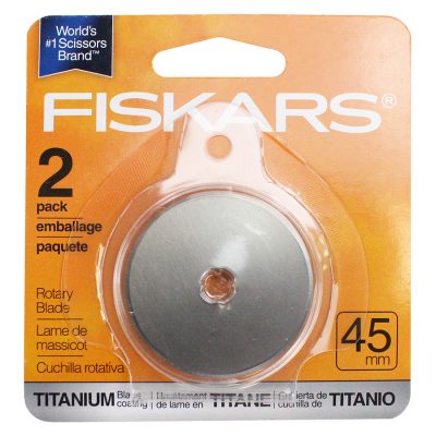 FISKARS BLADE, 45MM, TITANIUM 2PK