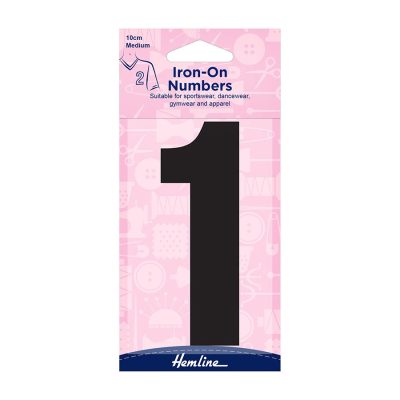 HEMLINE HANGSELL IRON ON NUMBER MEDIUM