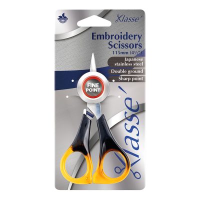 KLASSE SCISSORS EMBROIDERY 4.5IN TORTOISESHELL HAN