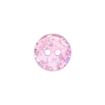 HEMLINE BUTTONS PINK BUTTON/24/SILVER GLITTER