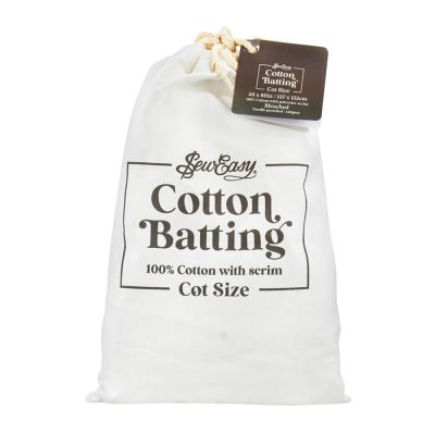 SEW EASY BATTING  100% COTTON BLEACHED 140GSM