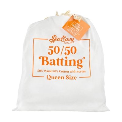 SEW EASY BATTING  50% WOOL 50% COTTON 150GSM