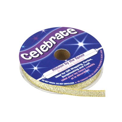 CELEBRATE RIBBON METALLIC 7MM X 6M