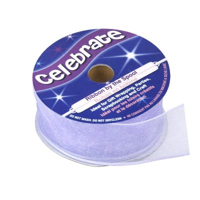 CELEBRATE RIBBON ORGANDIE WIRE EDGE 25MM X 4M