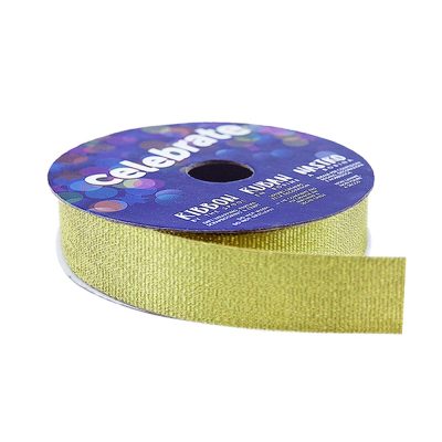 CELEBRATE RIBBON NEW METALLIC WOVEN 15MM X 2M