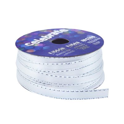 CELEBRATE RIBBON SATIN W/ MET EDGE 6MM X 5M