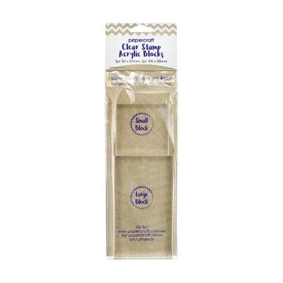PAPERCRAFT CLEAR STAMPS ACRYLIC BLOCK 2PC SET