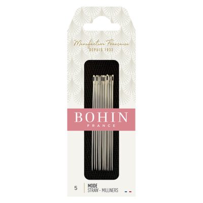 BOHIN MILLINER NEEDLE NO 5 ( X 12 NEEDLES)