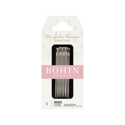 BOHIN EMBROIDERY NEEDLE NO 3 ( X 12 NEEDLES)