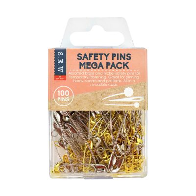 S.E.W. SAFETY PINS ASSORTED 100PCS