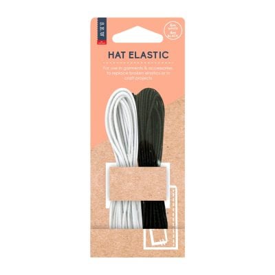 S.E.W. ELASTIC HAT 6M WHITE 4M BLACK