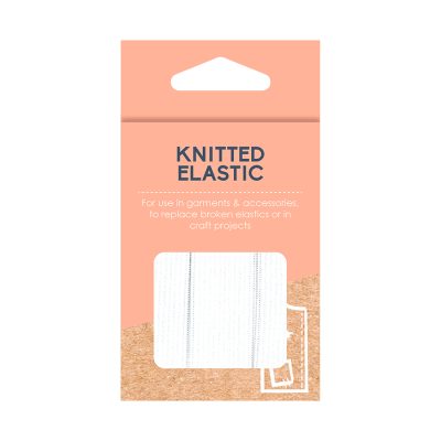 S.E.W. ELASTIC KNITTED WHITE 20MMX3M
