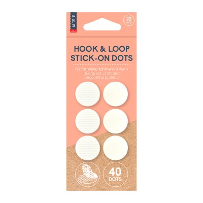 S.E.W. HOOK AND LOOP DOTS HEAVY DUTY 20MM X 40