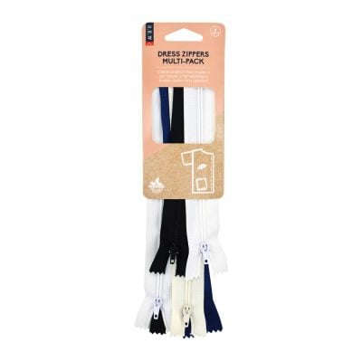 S.E.W. ZIPPERS ASSORTED PACK 6 PACK