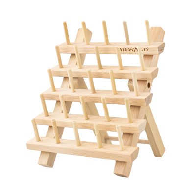 MILWARD SPOOL RACK 25 PEGS BEECH