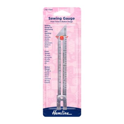 HEMLINE HANGSELL GAUGE SEWING POINT TURNER&BUTTON