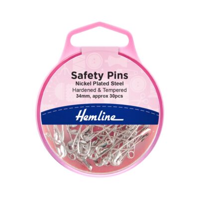 HEMLINE HANGSELL PINS SAFETY NICKLE 34MM