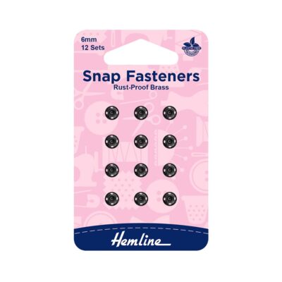 HEMLINE HANGSELL SNAP FAST METAL 6MM - SEW ON