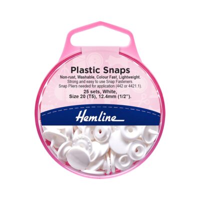 HEMLINE HANGSELL KAM SNAP 12.4MM X 25 WHITE