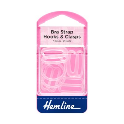 HEMLINE HANGSELL BRA HOOKS AND CLASPS 18MM 2 SETS