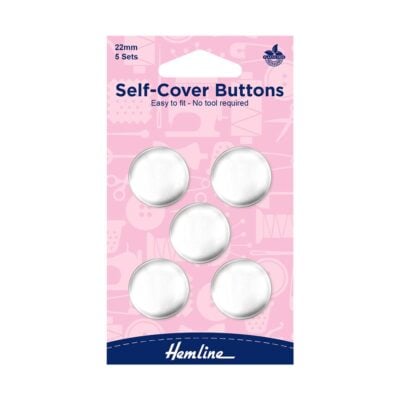 HEMLINE HANGSELL BUTTONS SELF COVER METAL 22MM