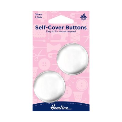 HEMLINE HANGSELL BUTTONS SELF COVER METAL 38MM