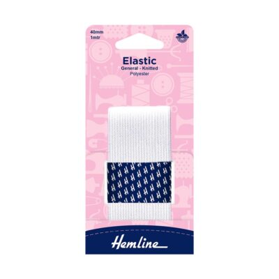 HEMLINE HANGSELL ELASTIC G/P KNITTED 40MM X 1M
