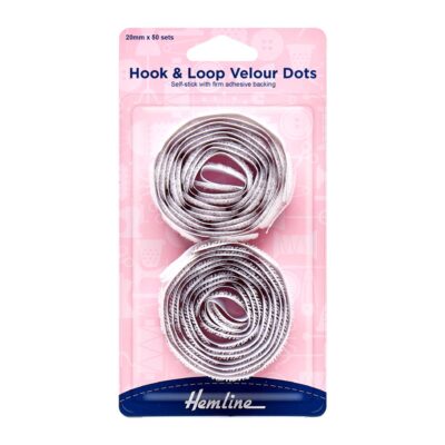 HEMLINE HANGSELL TAPE VELOUR STICK DOTS 20MM