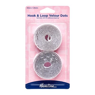 HEMLINE HANGSELL TAPE VELOUR SELF STICK 20MMX1.25M