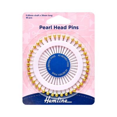 HEMLINE HANGSELL PINS GOLD BERRY HEAD 40 PCS