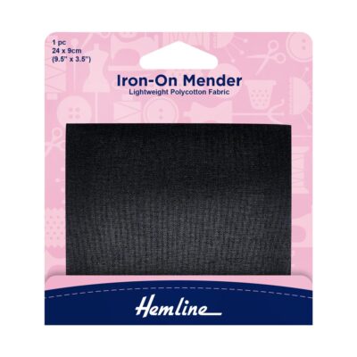 HEMLINE PATCH MENDER IRON-ON 1PCE BLACK